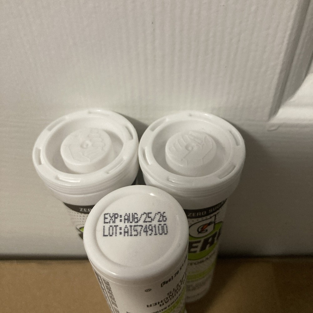Gatorade Zero Tablets, Lemon Lime 3 pack tubes (30 tablets) hydration zero sugar