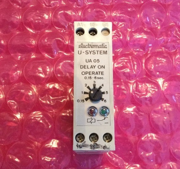 Electromatic U-System UA 05 924 006 Delay On Timer.  .15-6 Sec