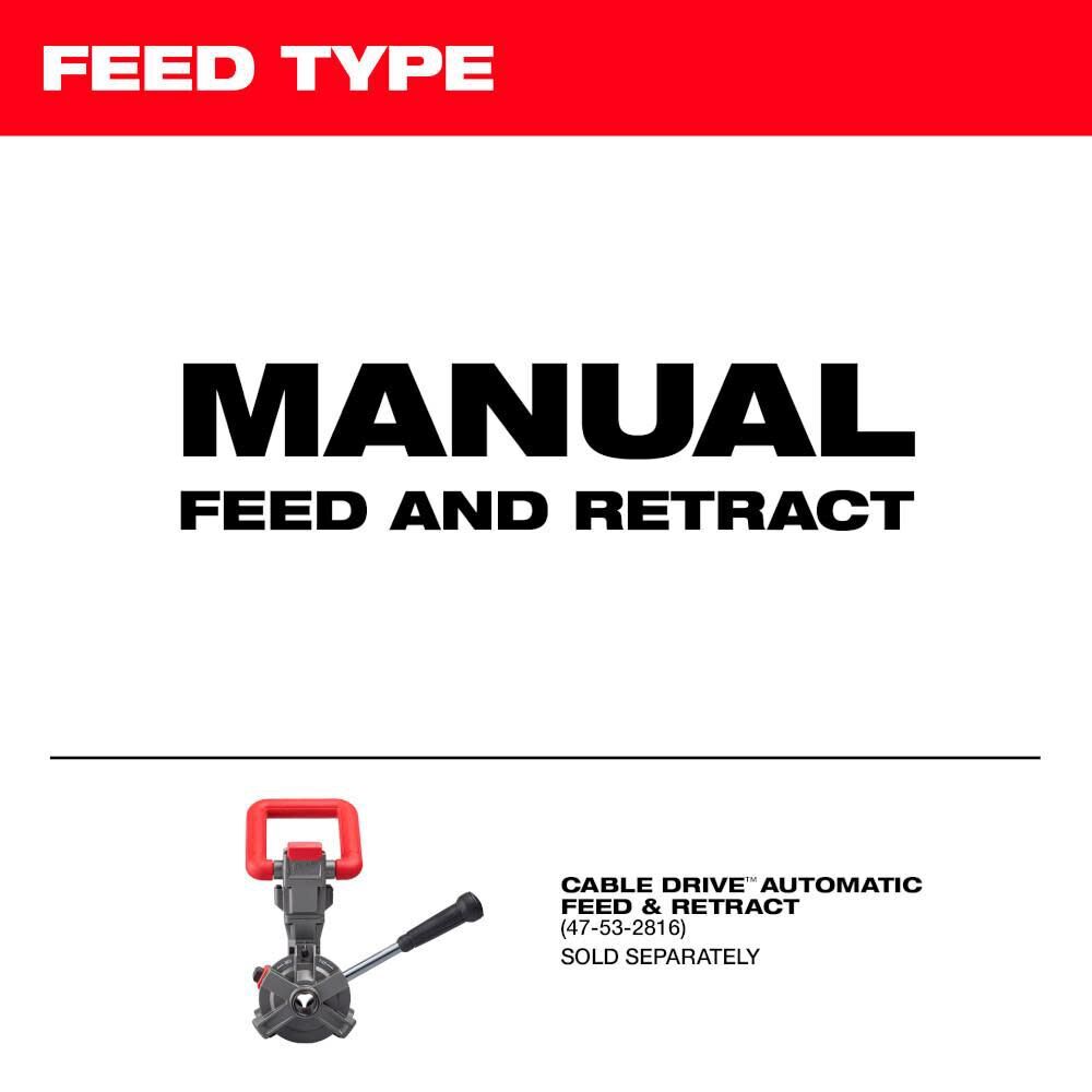 Milwaukee M18 Drum Machine For 3/8-1/2 Cable
