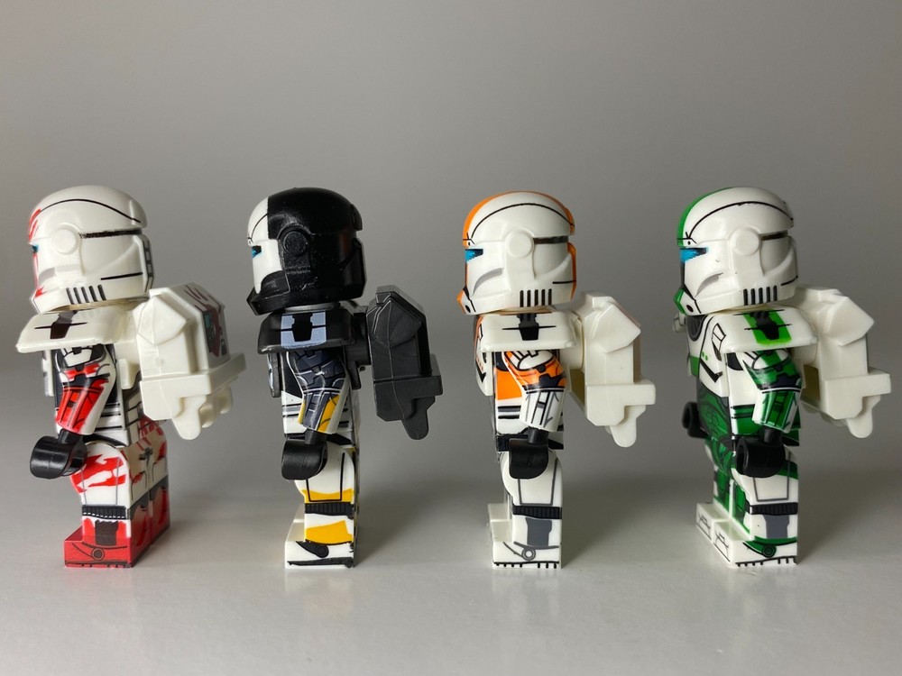 CUSTOM Star Wars Clone Commando Delta Squad! 4 Minifigures + Accessories!