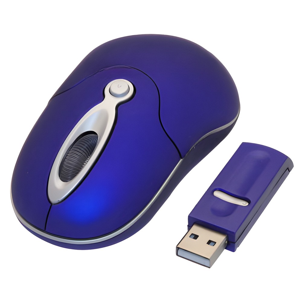 Mini Wireless Mouse with USB Receiver for Laptop PC Computer, Blue