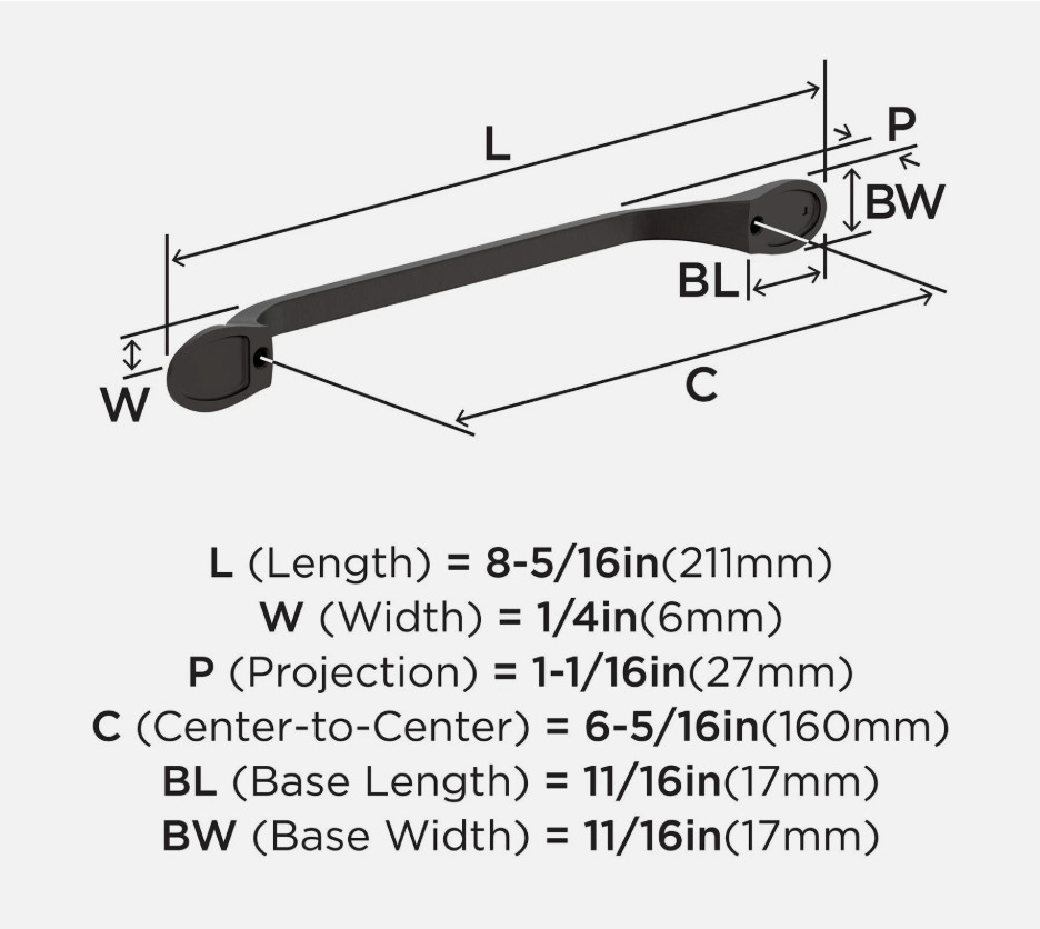 10 Pack Amerock BP21938ORB Cabinet Pull, Oil Rubbed Bronze