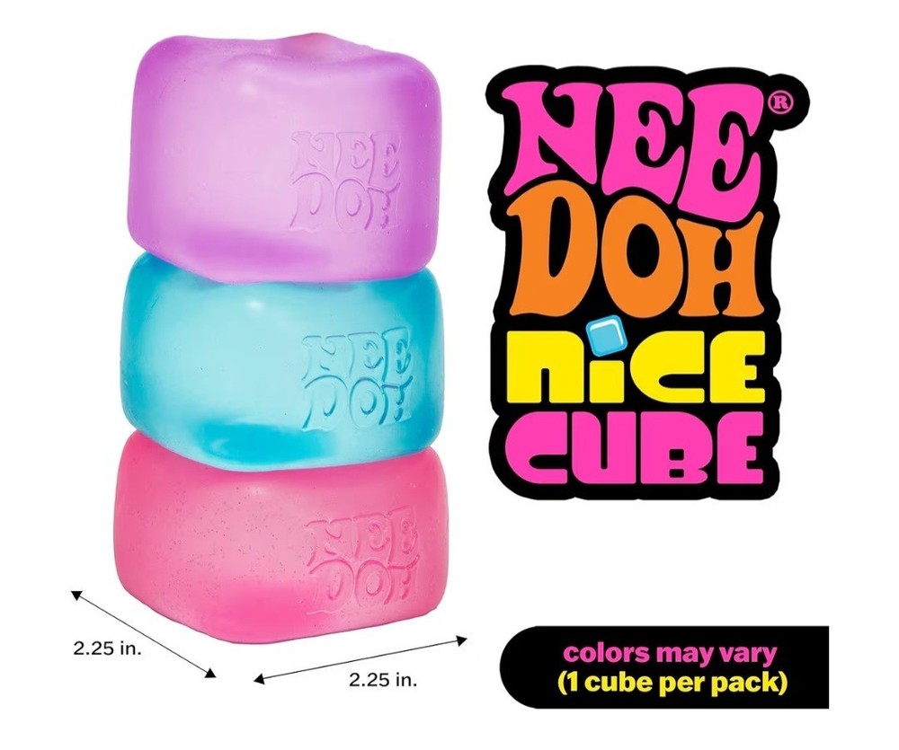 Schylling NeeDoh Nice Cube-Sensory Squeeze Toy with Super Solid Squish 2.25" [1]