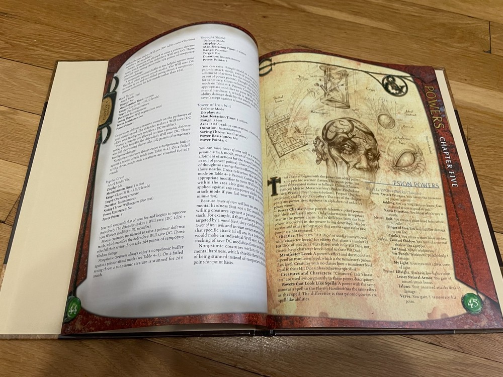 Dungeons & Dragons Psionics Handbook HC D20
