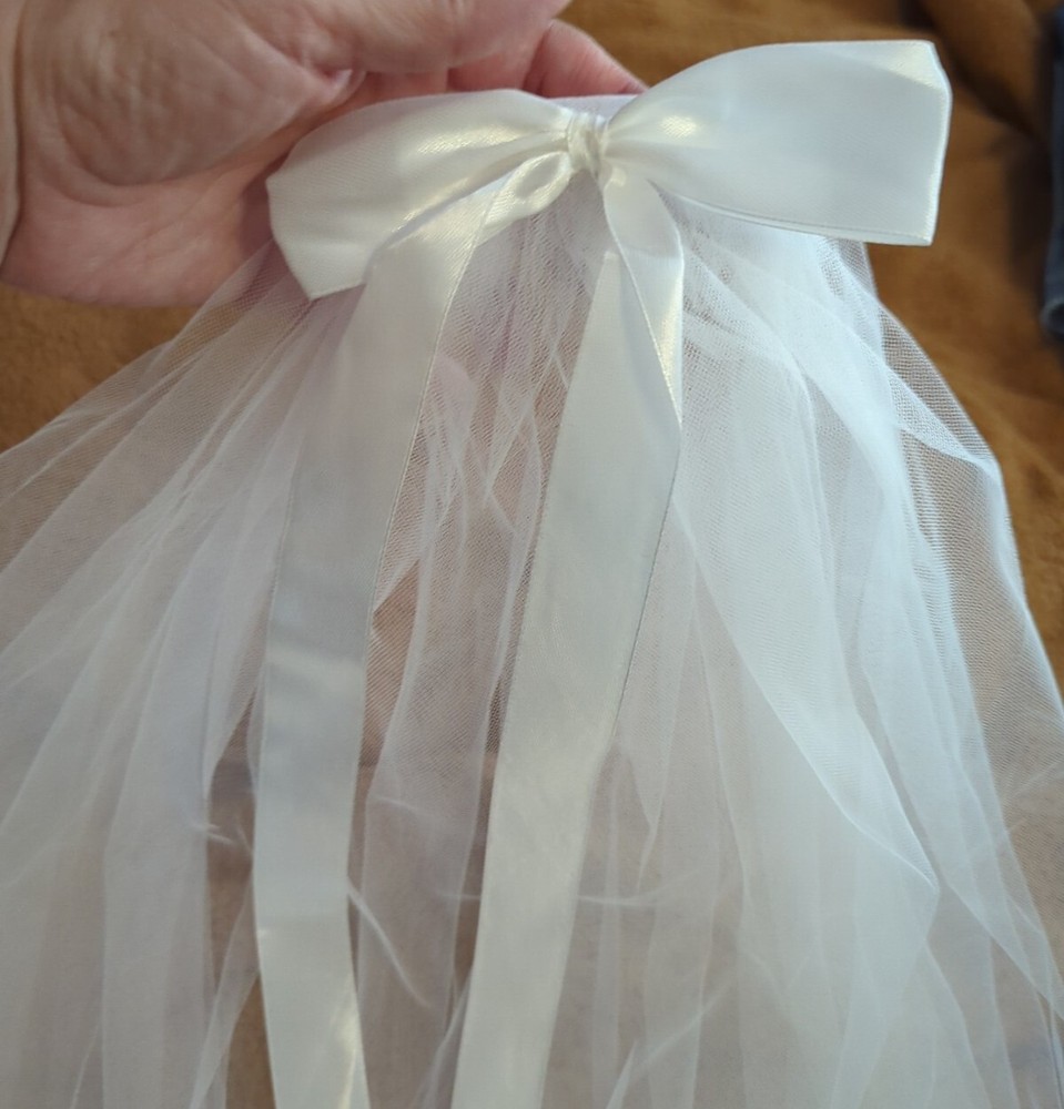 First Communion Veil And Gloves