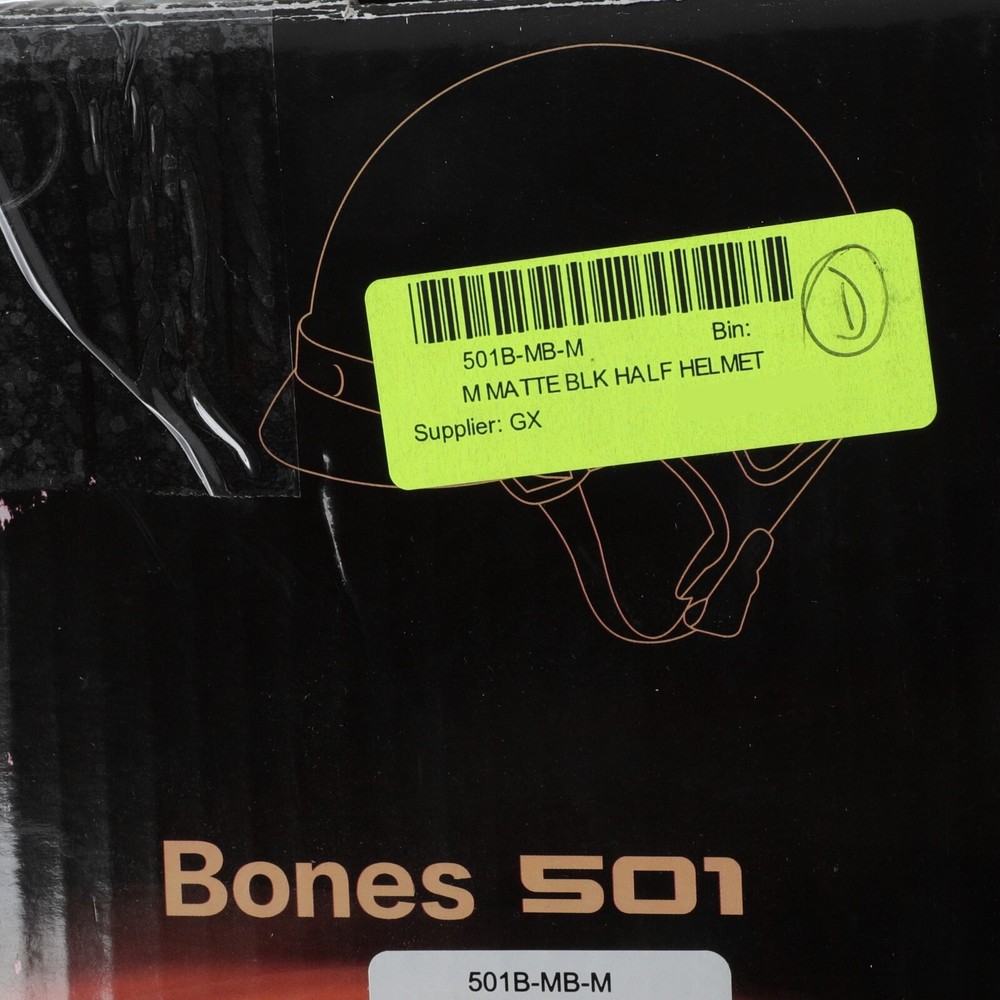 GLX Matte Black Half Helmet Medium