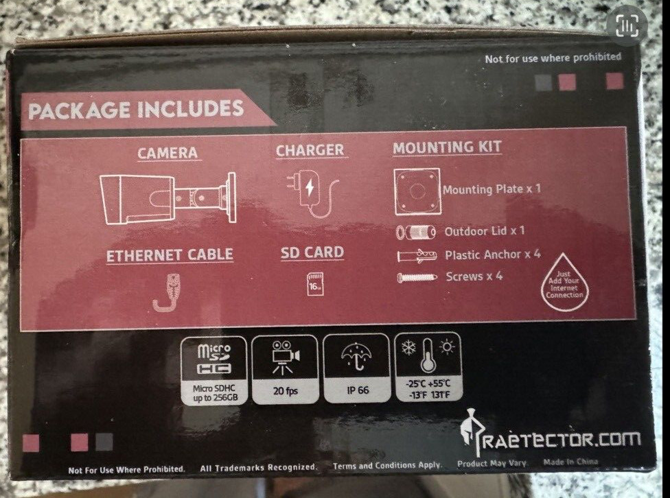 PRAETECTOR CAMERA MODEL BRAVO-10. NEW OPEN BOX 192