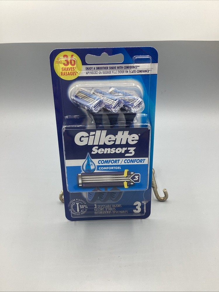 Gillette Sensor3 Men's Disposable Razor 3 Razors-NEW!!!