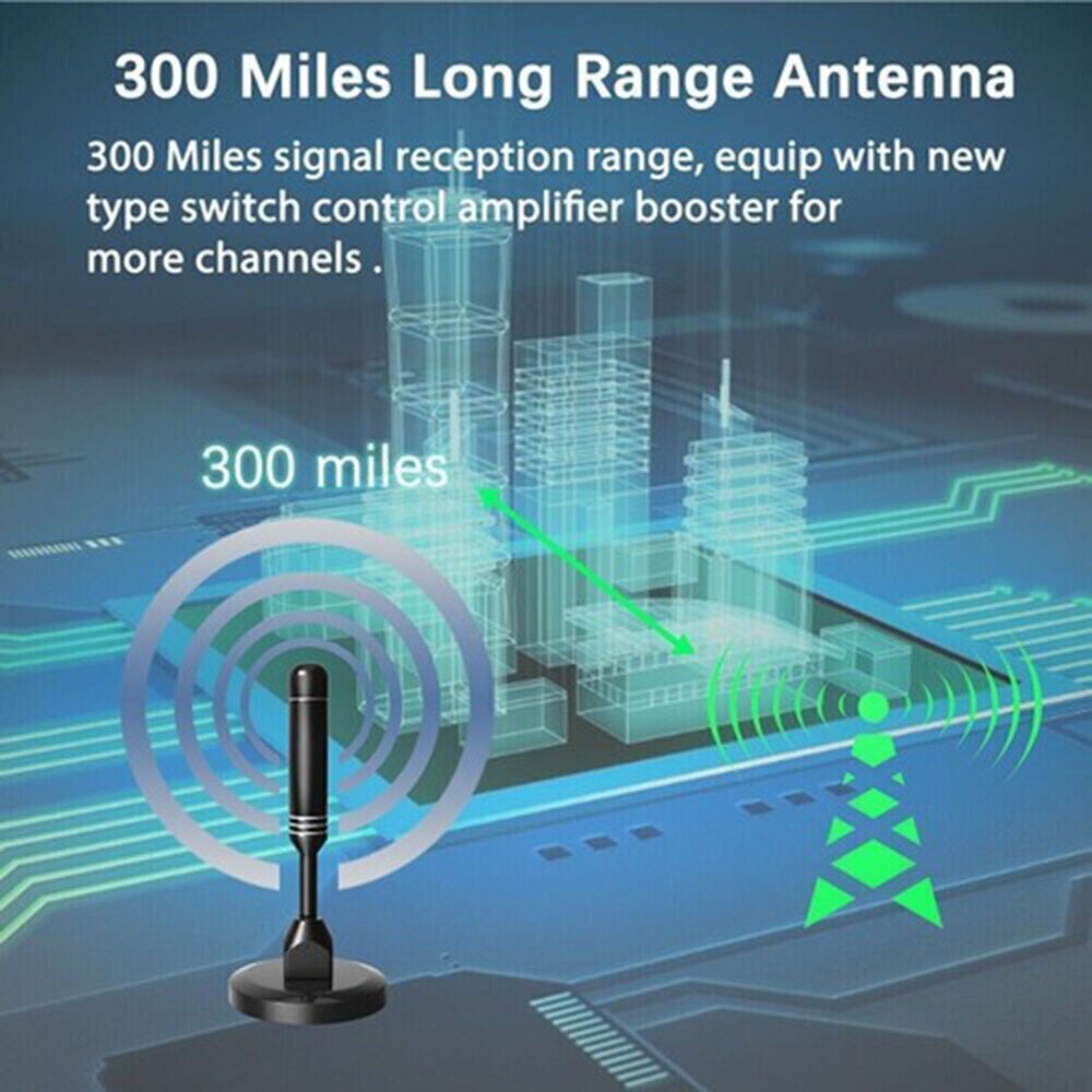 5600 Miles Digital TV Antenna Indoor HDTV Amplified Signal Booster 4K HD 1080P