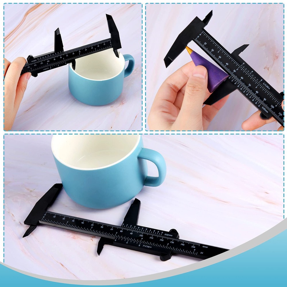 6 Inch/ 150 mm Mini Plastic Vernier Caliper Double Scale Measuring Tool Recta...
