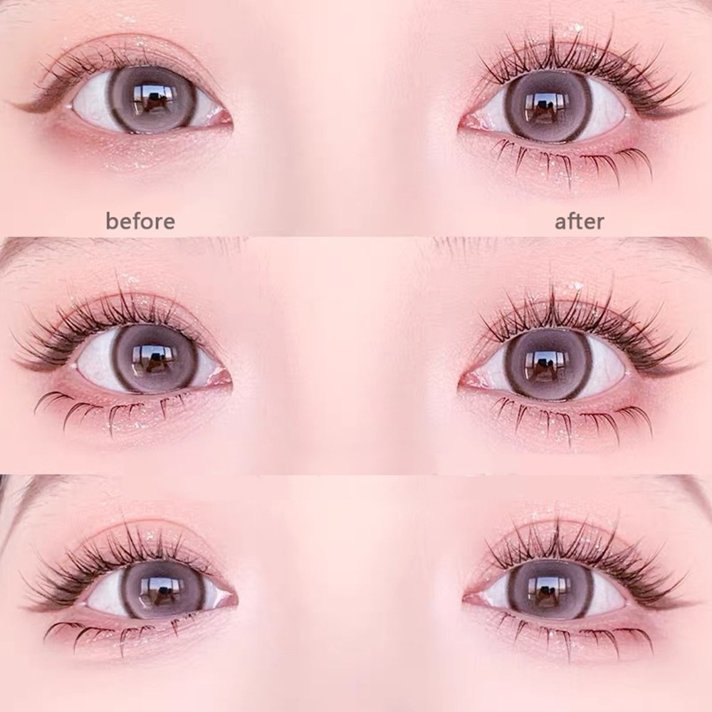 10 Rows V Cross False Eyelashes Natural Segment Clusters Black 7-10mm