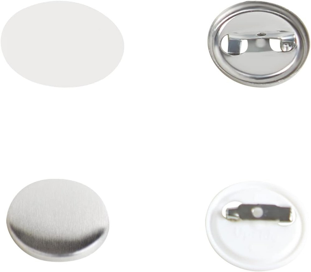 500 Sets 1 inch Pin Back Button Parts for Maker Machine DIY