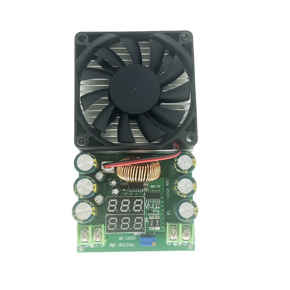 High Power Adjustable Step Down Module with Cooling Fan for Solar Battery Use