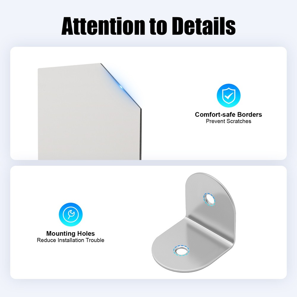 Wall-Mounted Men Urinal Partition Screen, Urinal Partition Divider Screen