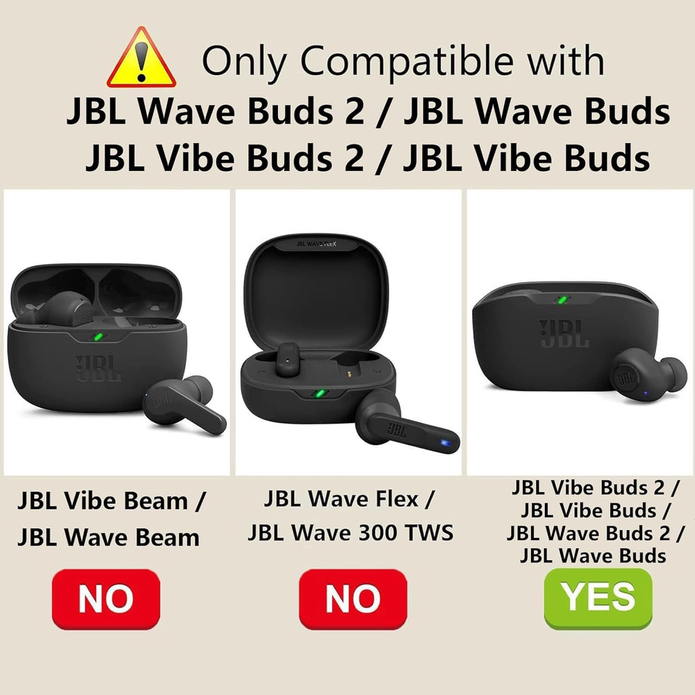[2 Pack] Case Compatible with JBL Vibe Buds 2 / JBL Vibe Buds Bluetooth Headpho