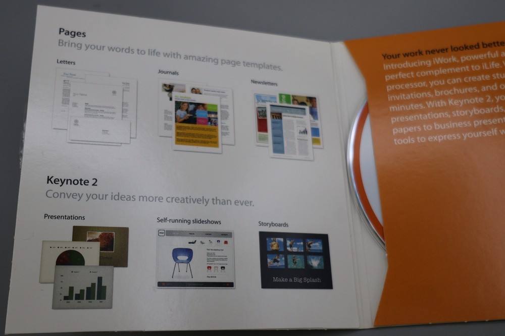 2005 iWork 05 Mac Macintosh 1.0.1 Install Office Software Disc CD ONLY