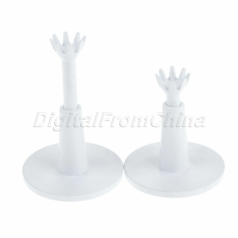 White Practice Golf Range Tees Adjustable Height Range from 2.08-2.88" 2Pc/Set