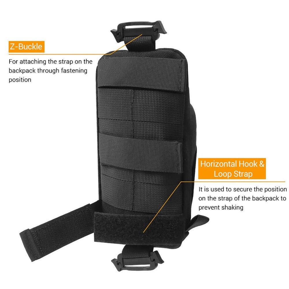 Tactical Molle Accessory Pouch Backpack Shoulder Strap Bag Tape Additional Bag