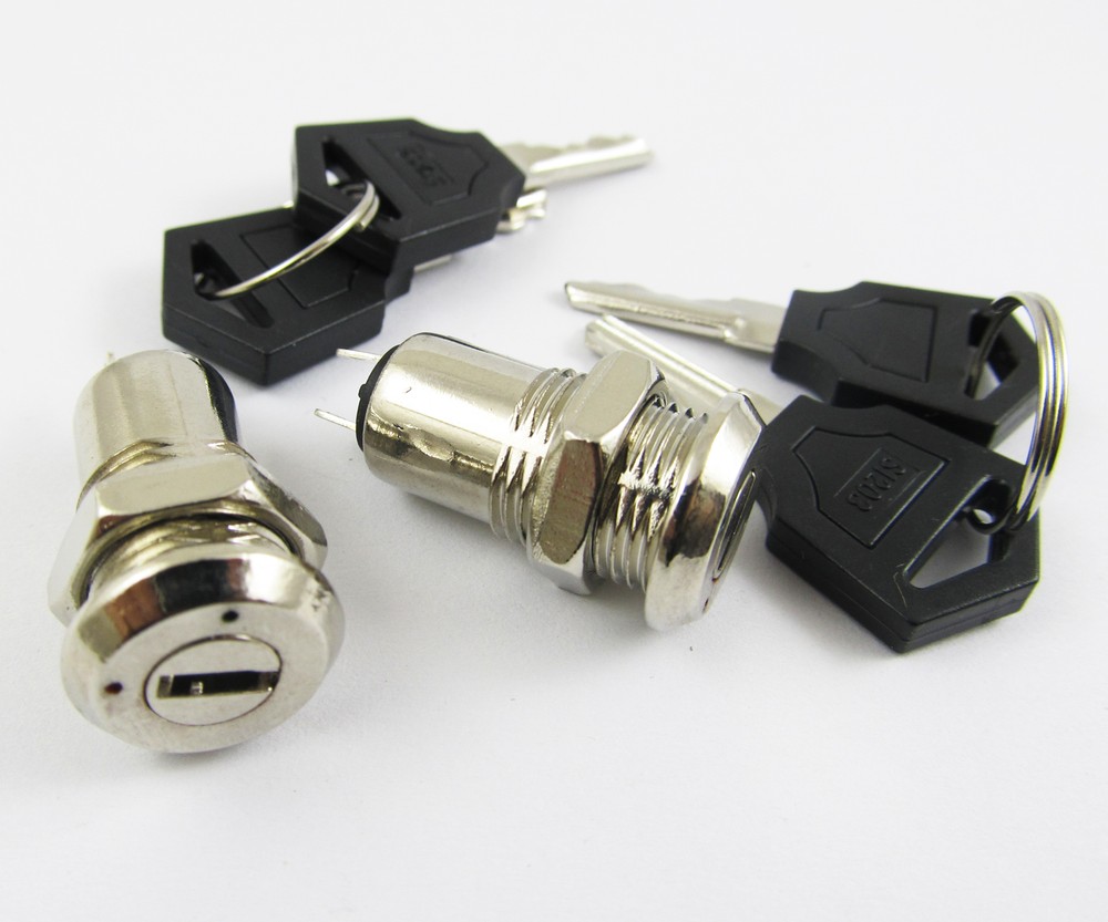10pcs Key Switch ON/OFF Lock Switch K3 with Plastic Handle