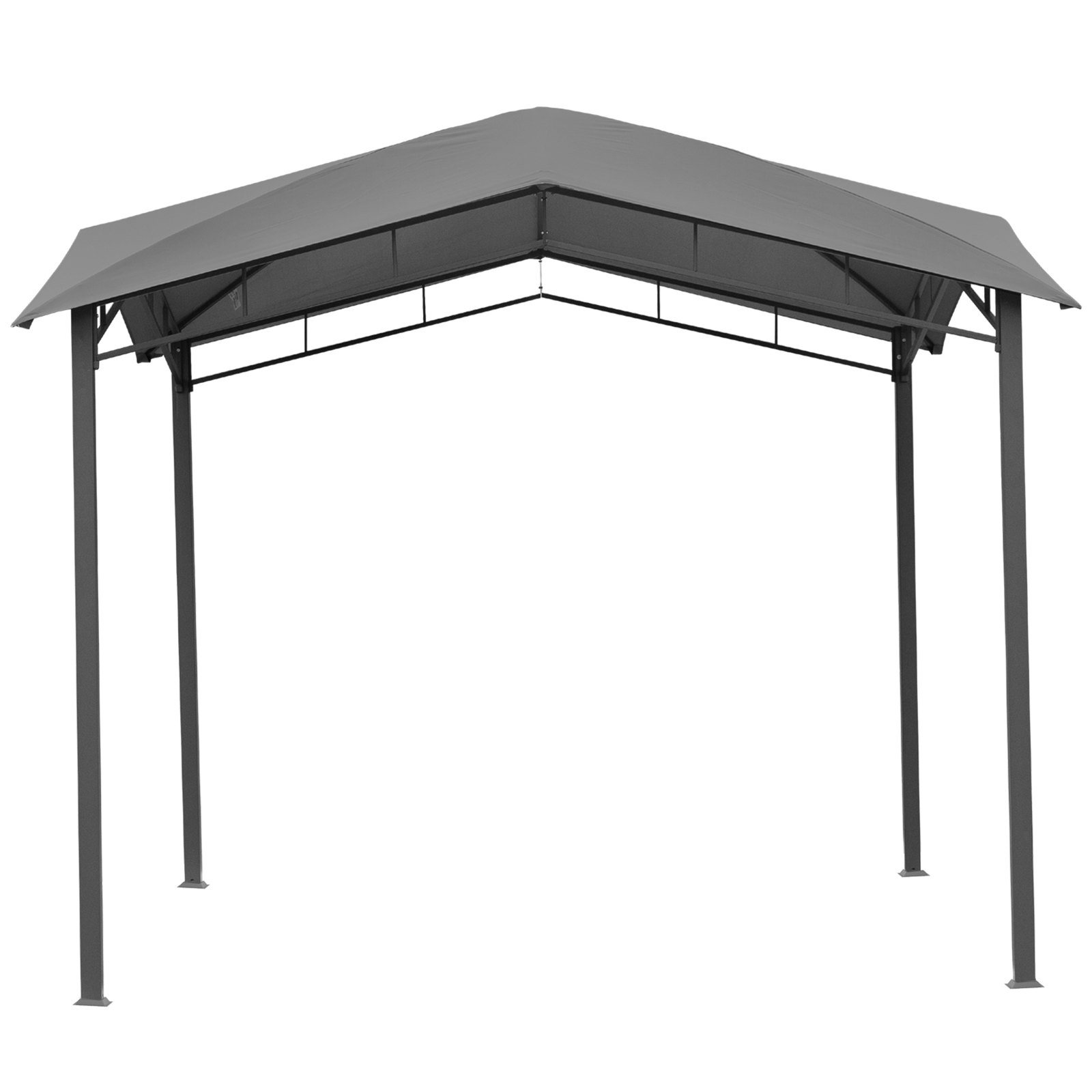 10' x 10' Soft Top Patio Outdoor Canopy Gazebo Tent Steel Fabric Grey