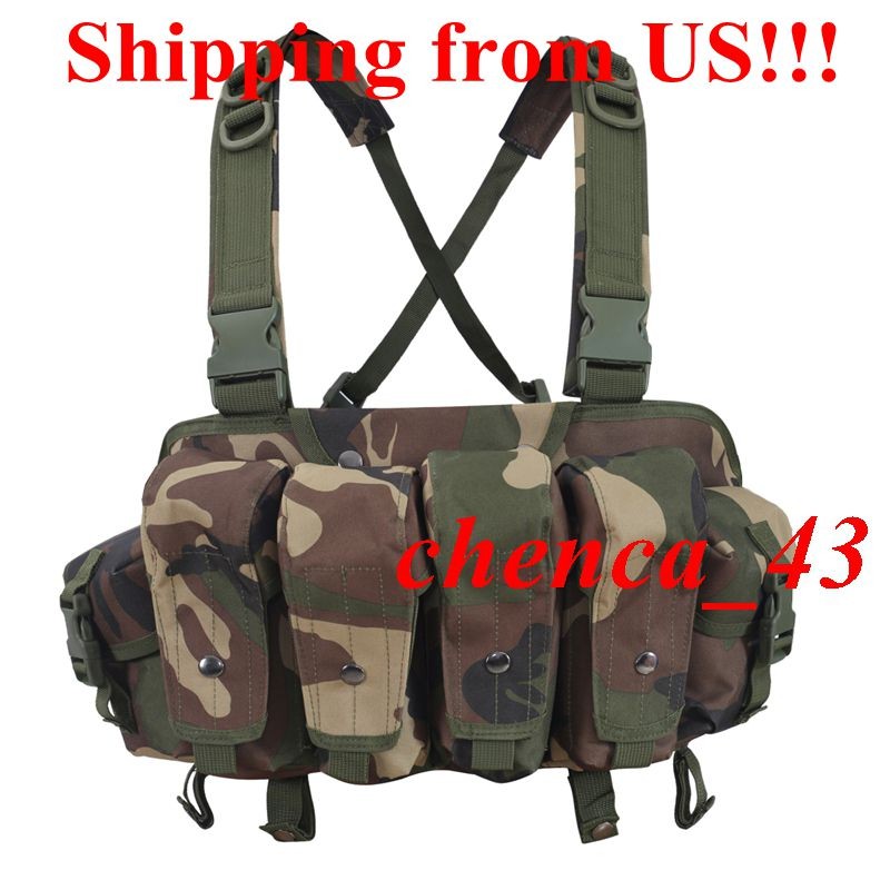 IN US!! Woodland Tactical Vest Chest Rig Russian Special Forces AK 6b13 Cos Gear