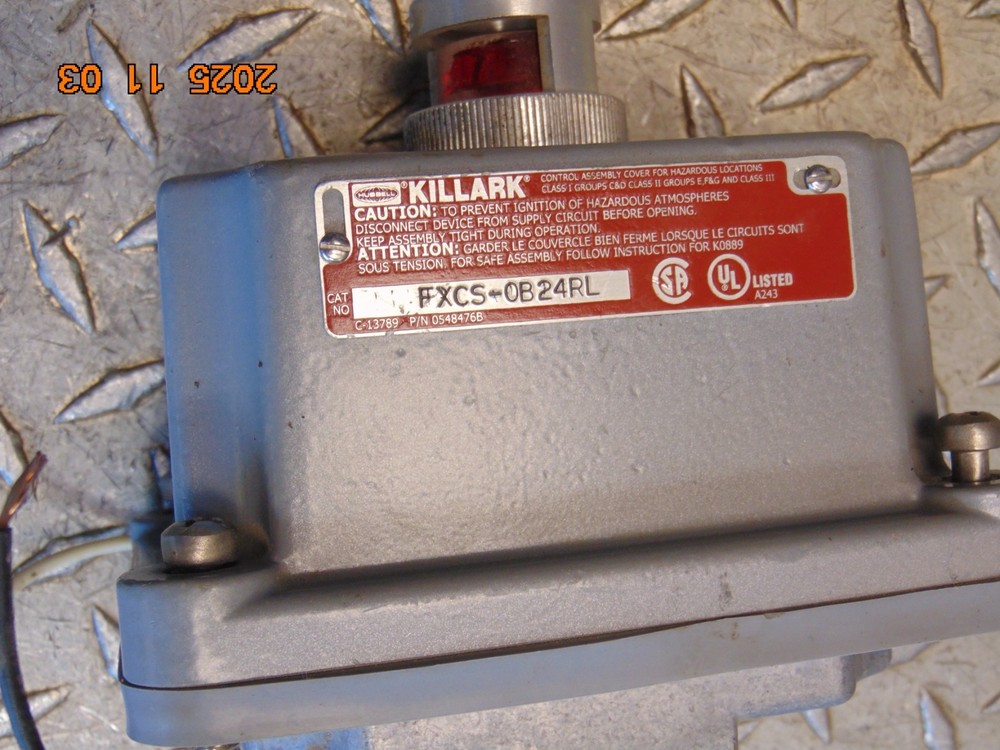 HUBBELL KILLARK FXCS-0B24RL RED PILOT LIGHT INIDICATOR