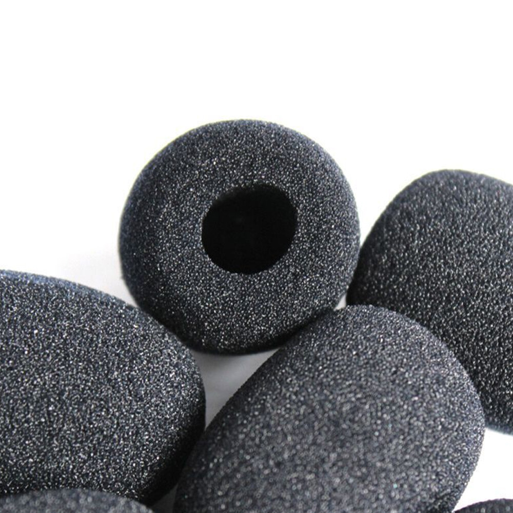 20PCS Practical Small Black Microphone Headset Windscreen Sponge Foam Mic Cover