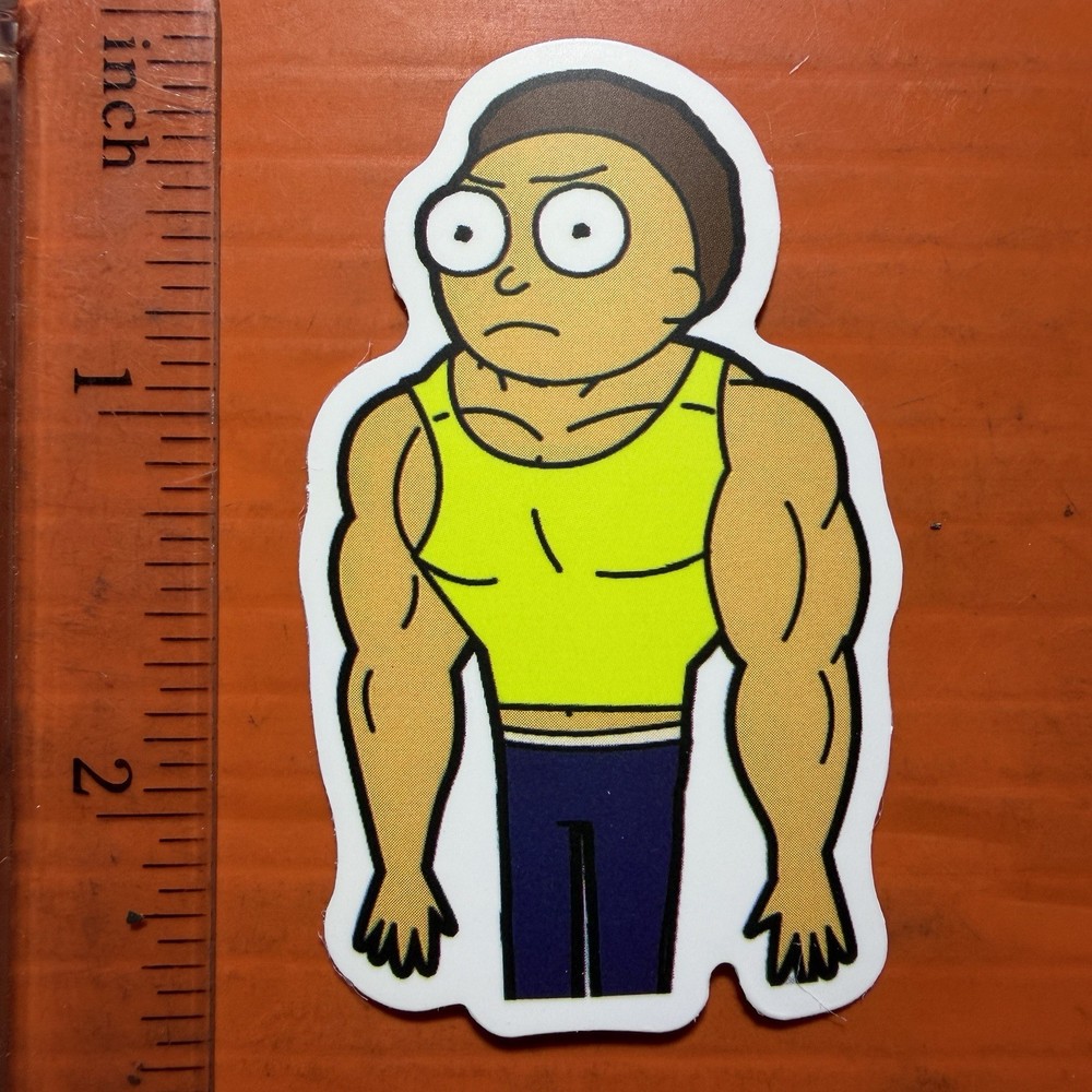 Buff Morty sticker rick and morty