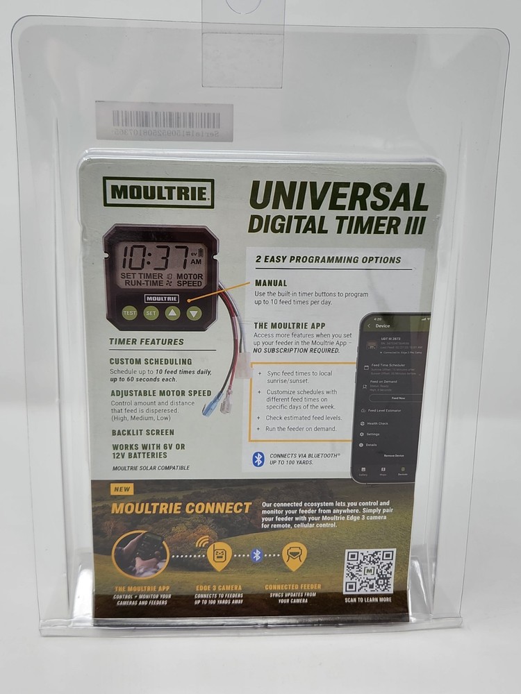 Moultrie Universal Digital Timer III Feeder Timer 6V 12V New Sealed