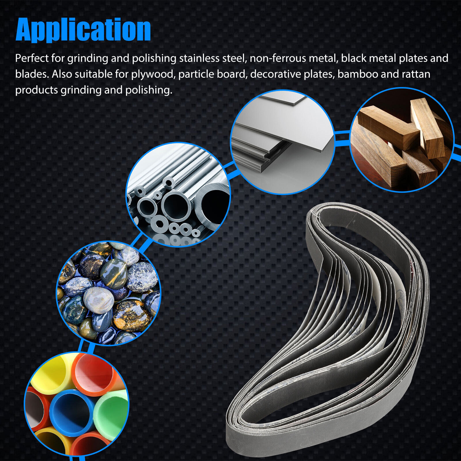 15Pcs 1"x30" 600 800 1000 Grit Sanding Belts Sander Grinding Polishing Sandpaper