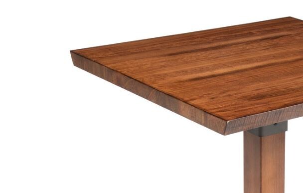 30" x 96" Rectangular Solid Wood Live Edge Restaurant Table Top in Walnut Wood