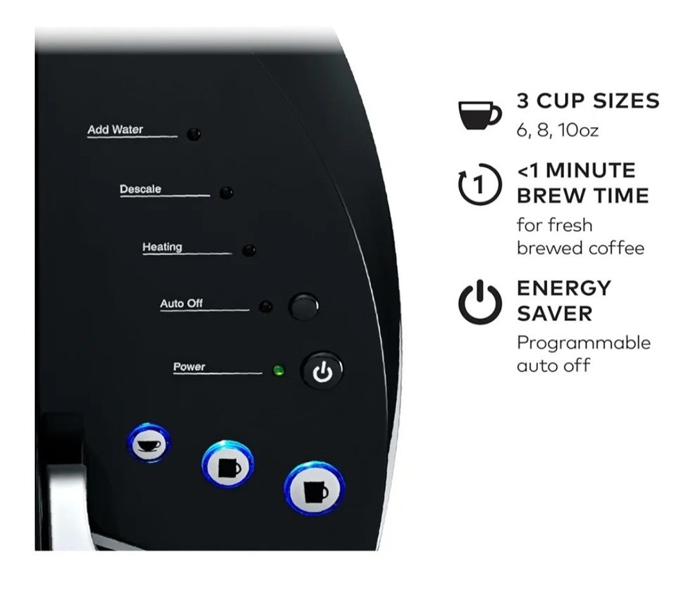 Keurig K-Classic Coffee Maker Programmable Single Serve K-Cup Pod 3 Brew Sizes