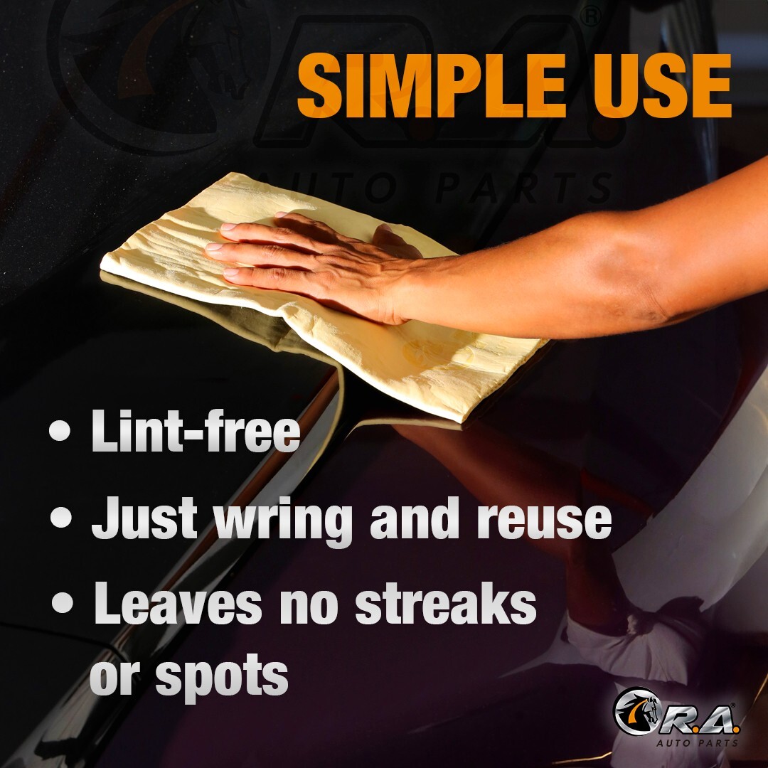 3-Pack PVA Synthetic REUSABLE Cleaning Chamois Cloth for Car Home Garden 17”x13"