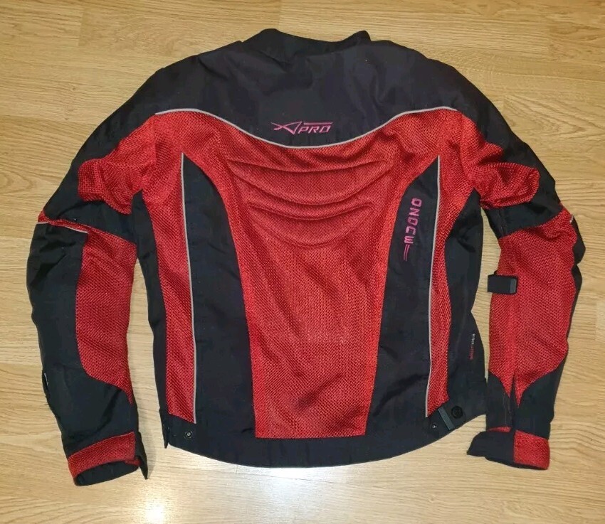 X-Pro Ozone Motorcycle Jacket Breathable Size M Medium Red/Black