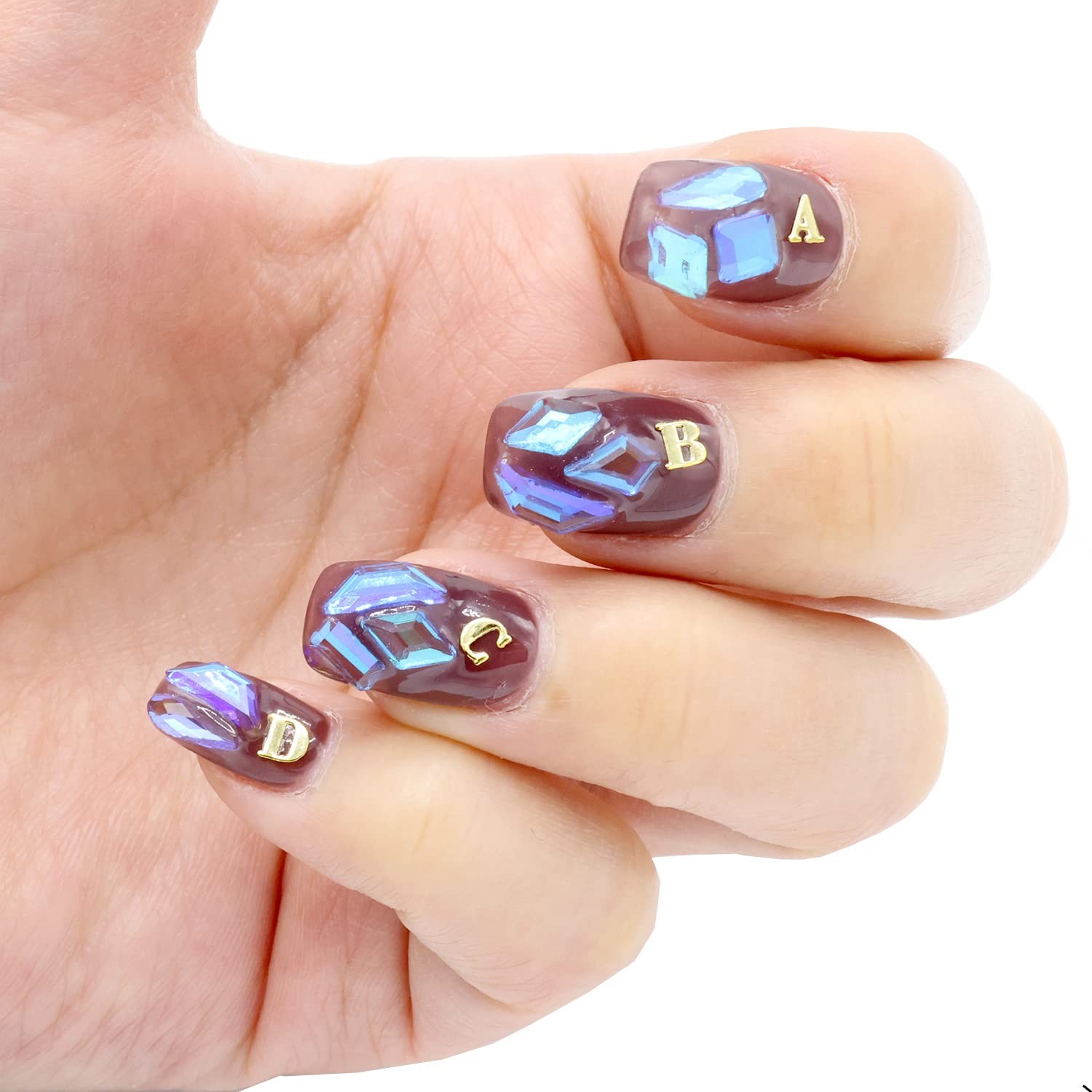 6 Sheets Small 0.12 inch Alphabet Number Stickers Mini Letters Stickers Glitt...