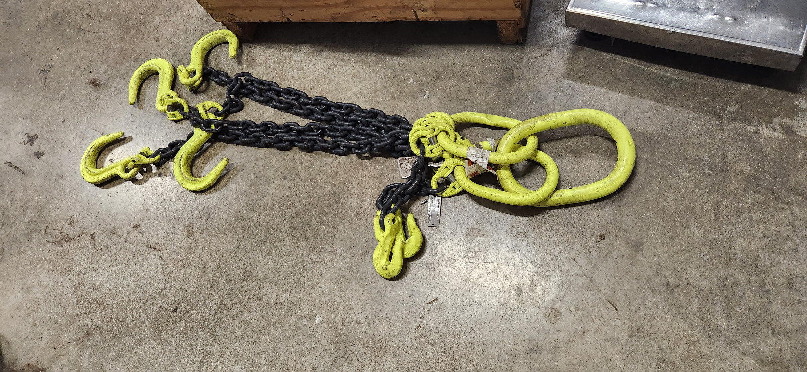 Gunnebo QOF 3/8" Chain 4'-6" Grade 100 4-Leg 22,900 Lb Basket Lifting Sling
