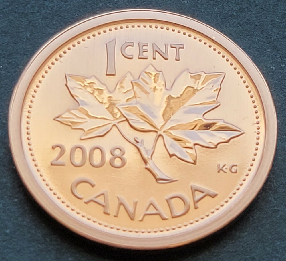 *** CANADA  ONE  CENT  2008  LOGO  ***  SPECIMEN  ***  MAGNETIC ***