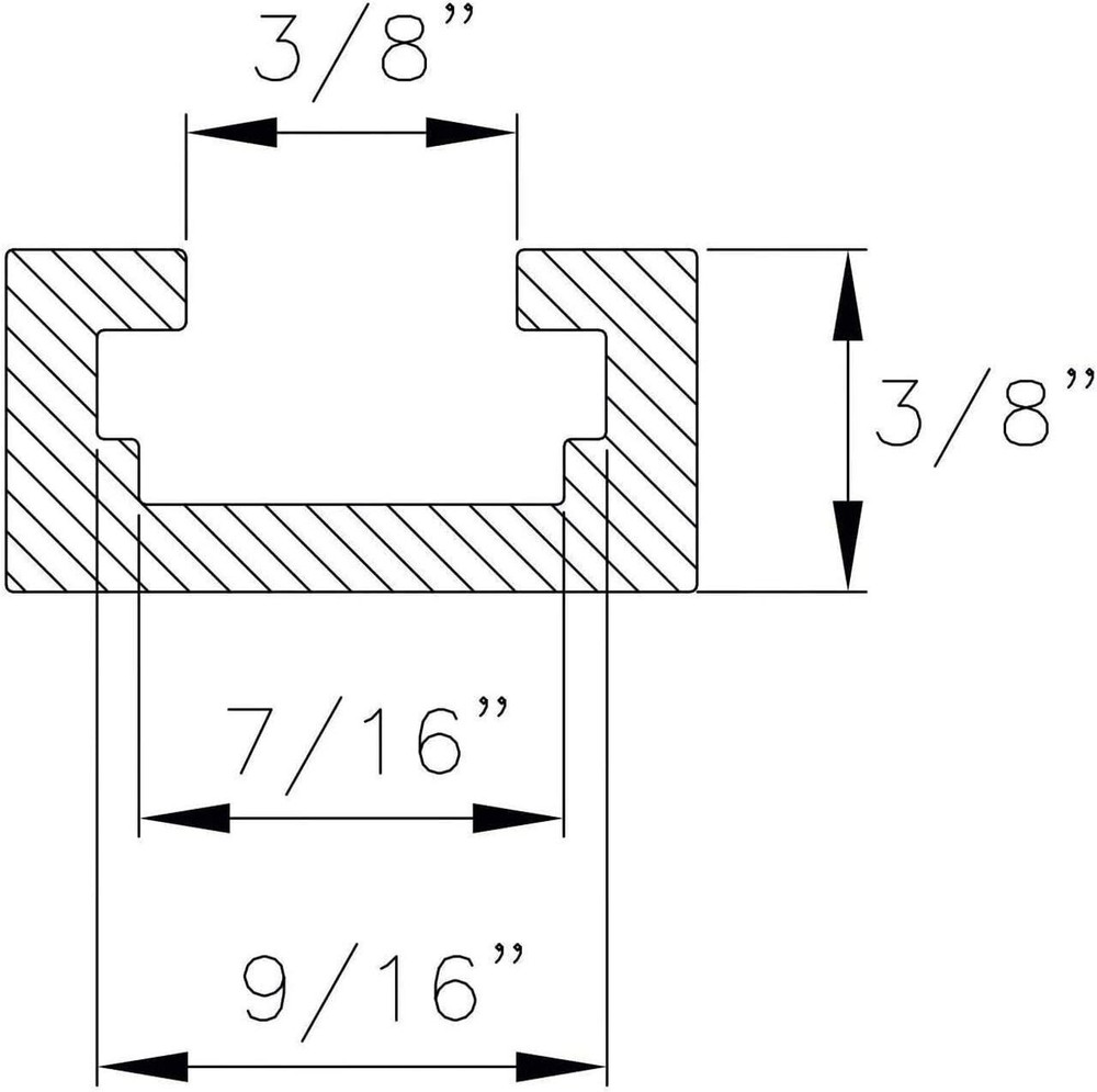 POWERTEC 71609-P4 T-Track Intersection Kit, 4 Sets