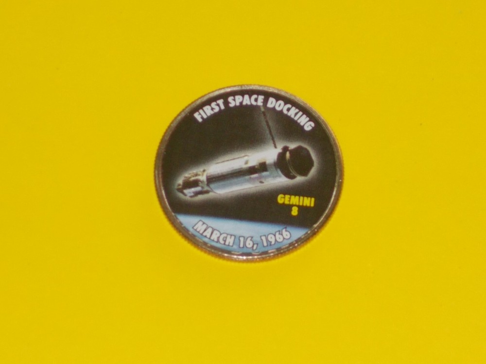 Colorized Kennedy Half Dollar - Space Program - First Space Docking K240