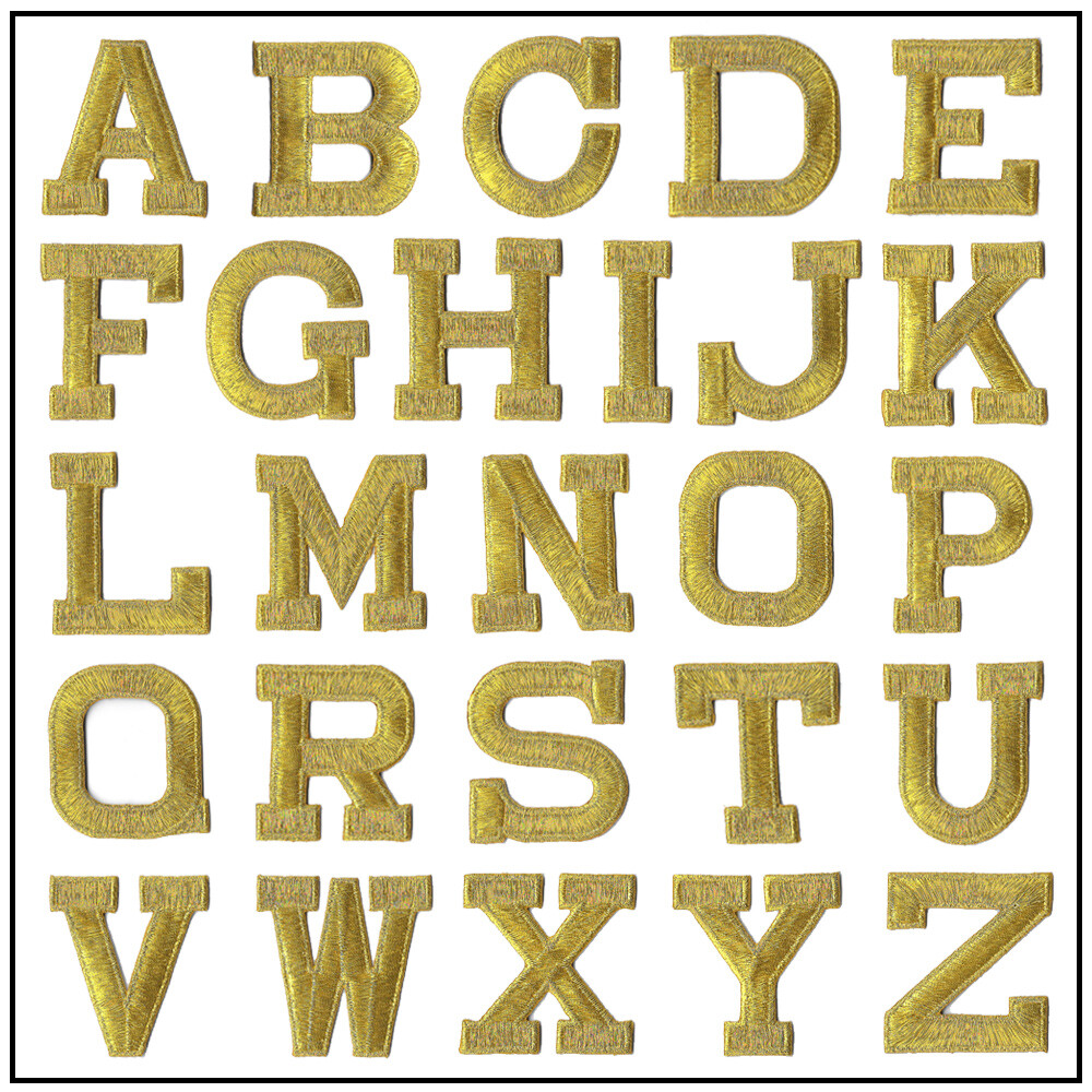 Iron on Letter Patches Embroidered 2" Block Letters - 3 Colors - USA Seller!