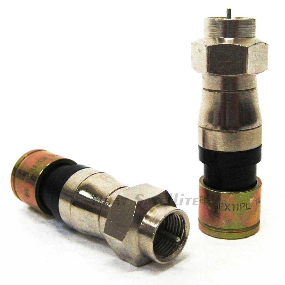 PPC RG11 PLENUM COMPRESSION CONNECTORS FOR CMP COAXIAL CABLE ENDS 50 PACK