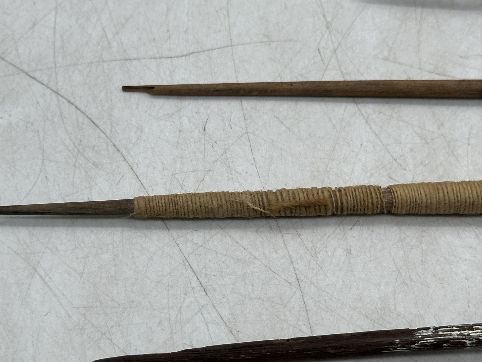 Pre-Columbian Spindle Lot ~ 1 Bead, Several with Thread