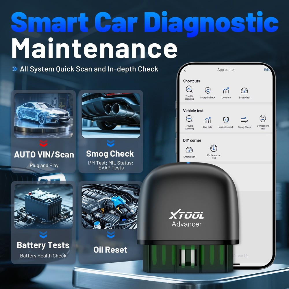 XTOOL AD20 PRO Wireless OBD2 Scanner Code Reader All System Car Diagnostic Tool