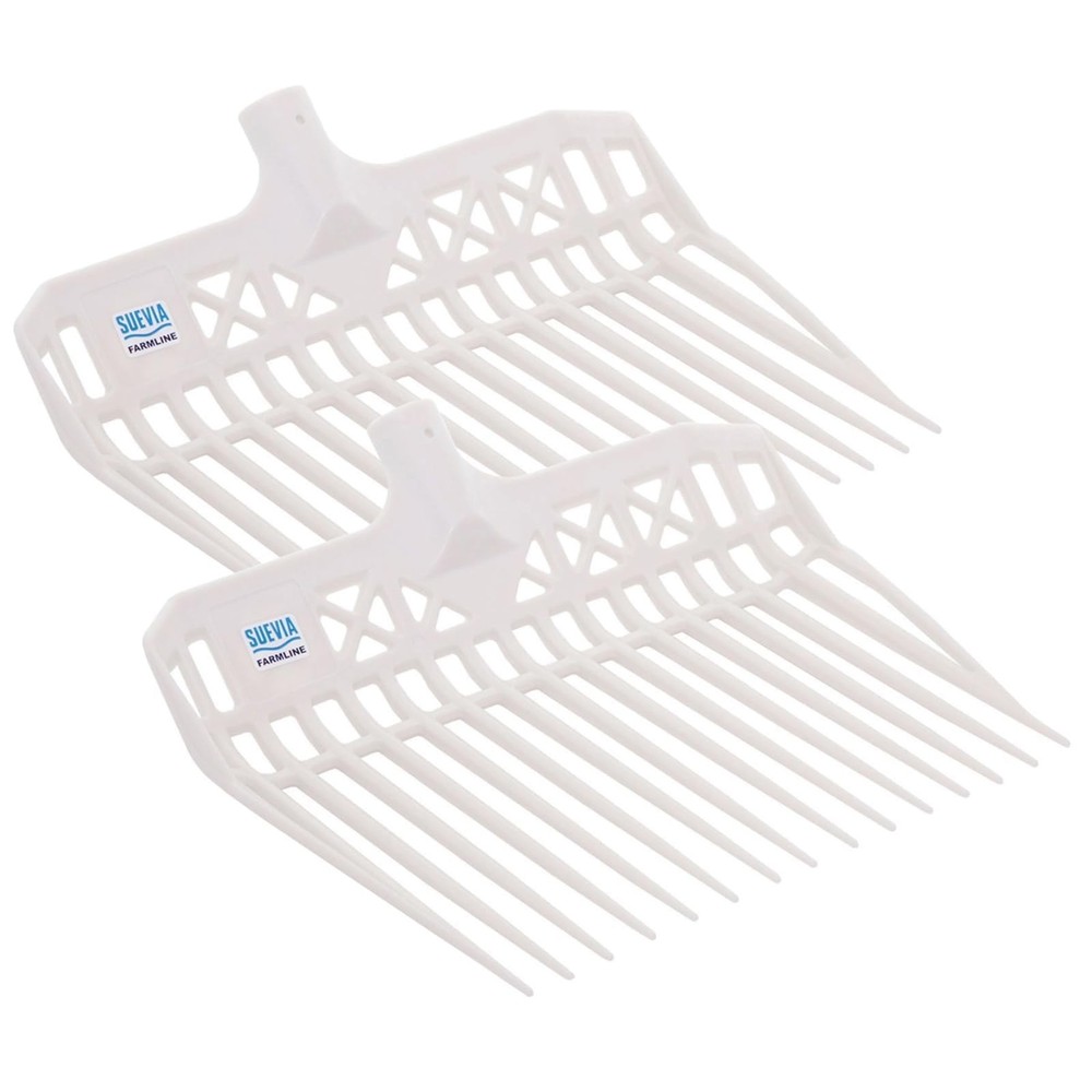 Ultra Strong Manure Fork Head - 7.75" Teeth - Premium Pitchfork Replacement (2)