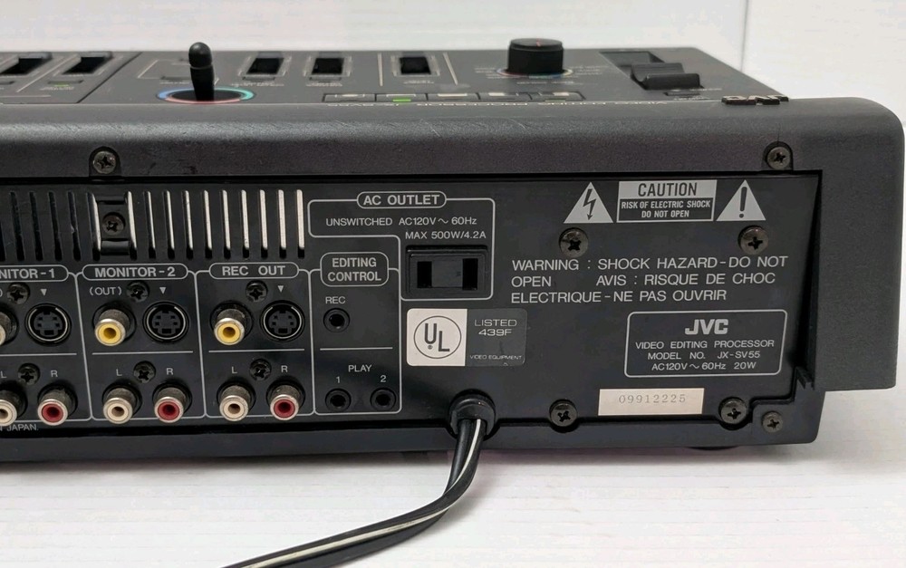 JVC JX-SV55 video editing Processor RCA Connectivity