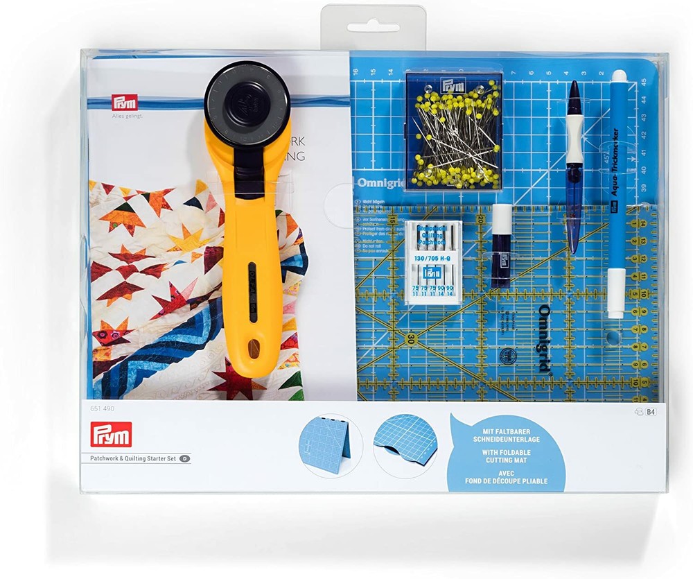 Prym Patchwork Quilting Starter Set Cutting Mat Circular Cutter