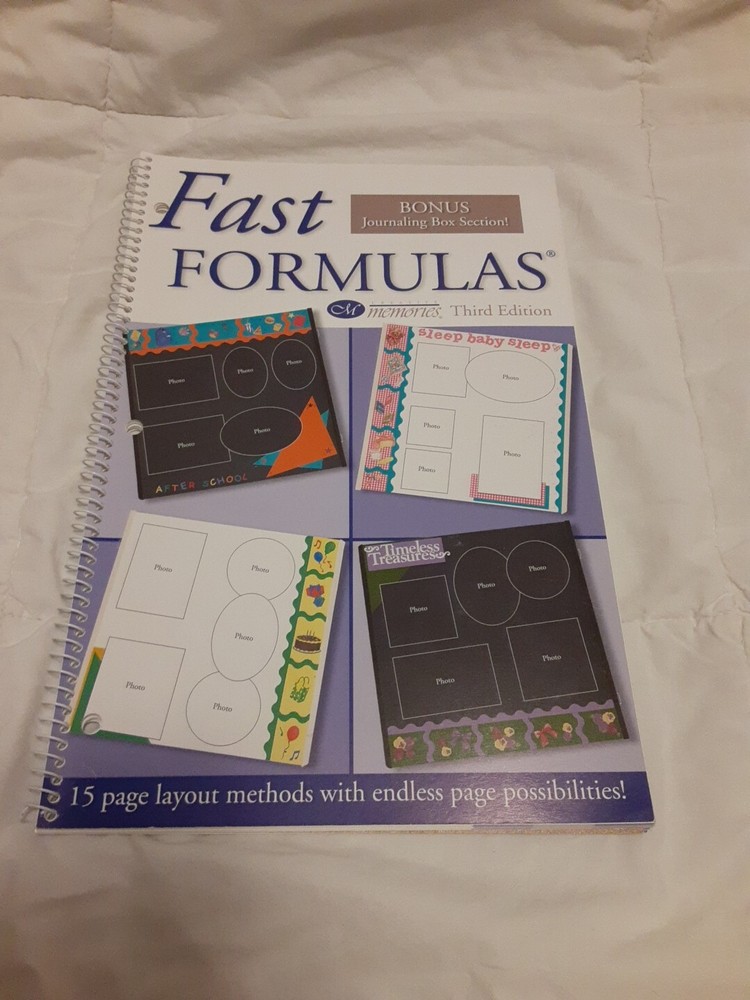 Creative Memories Fast Formulas 3rd Edition 72 Pgs Scrapbooking Layouts 2001
