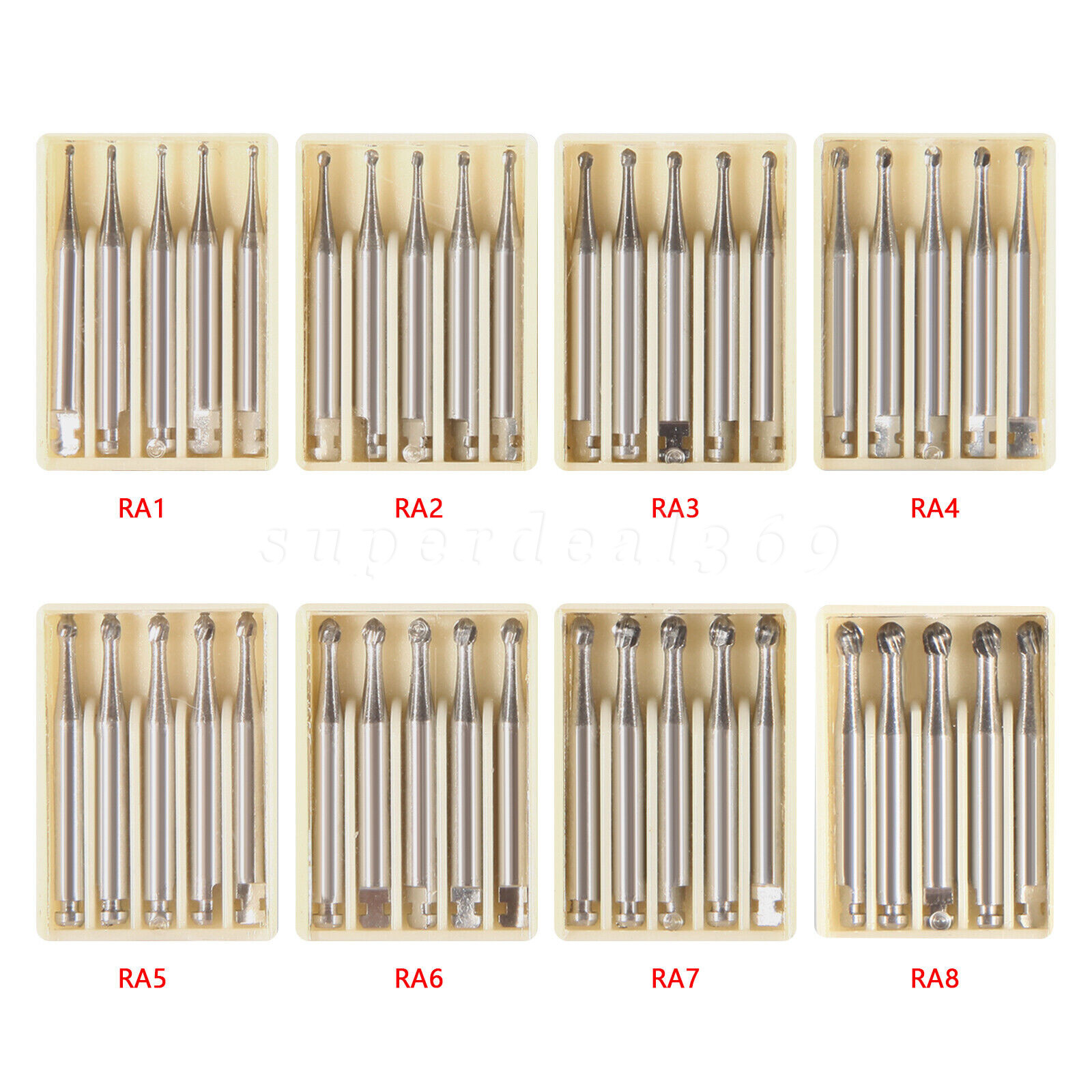 Dental Round Carbide Bur for Slow Speed Latch Type Handpiece RA 1# - 8# Burs