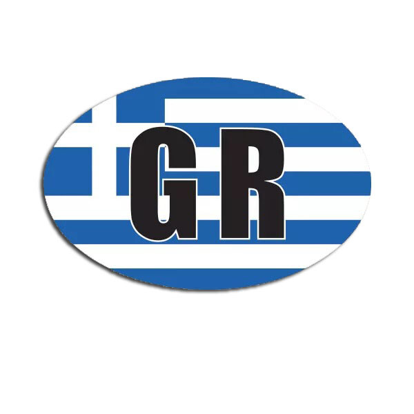 Greece Oval Sticker Decal