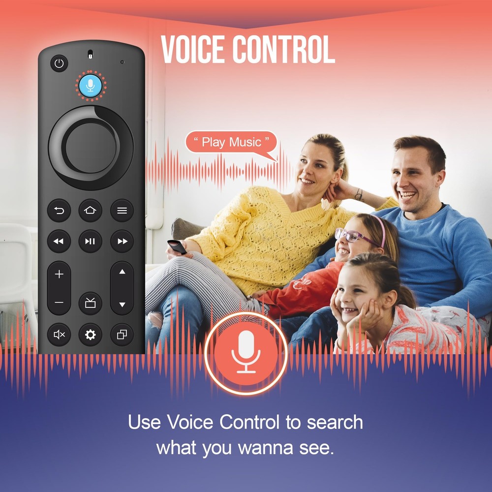 Replacement Remote Control Fit for Fireseries TV Cube (1st/2nd/3rd Black4